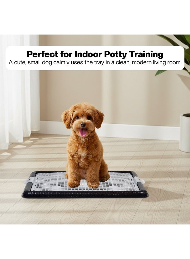 NNC PETS Puppy potty training toilet tray for Indoor/Outdoor use, Leak-proof dog pee pad holder with Leak-proof design and Removable grid, Ideal for Small to Medium dogs, 47 cm (BLACK) - Image 5