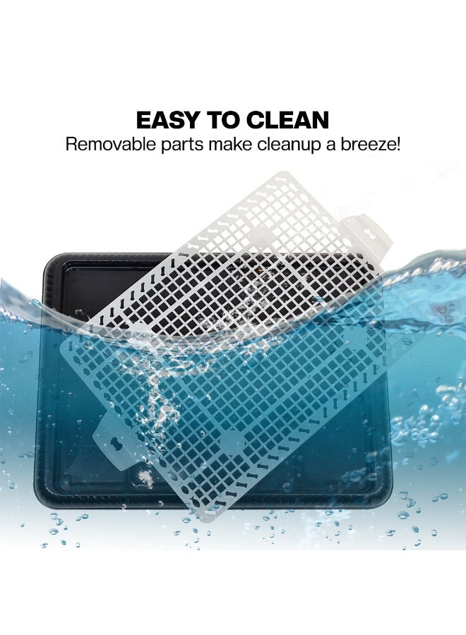 NNC PETS Puppy potty training toilet tray for Indoor/Outdoor use, Leak-proof dog pee pad holder with Leak-proof design and Removable grid, Ideal for Small to Medium dogs, 47 cm (BLACK) - Image 4