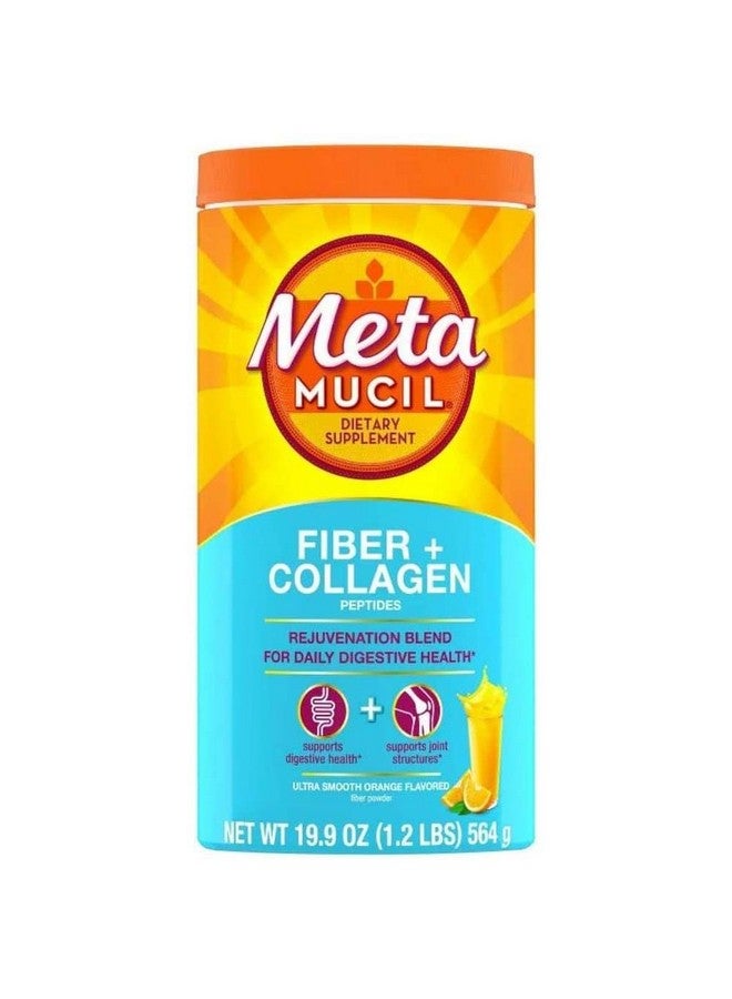Metamucil Fiber + Collagen Peptides Powder - Orange - 19.9oz - Image 1