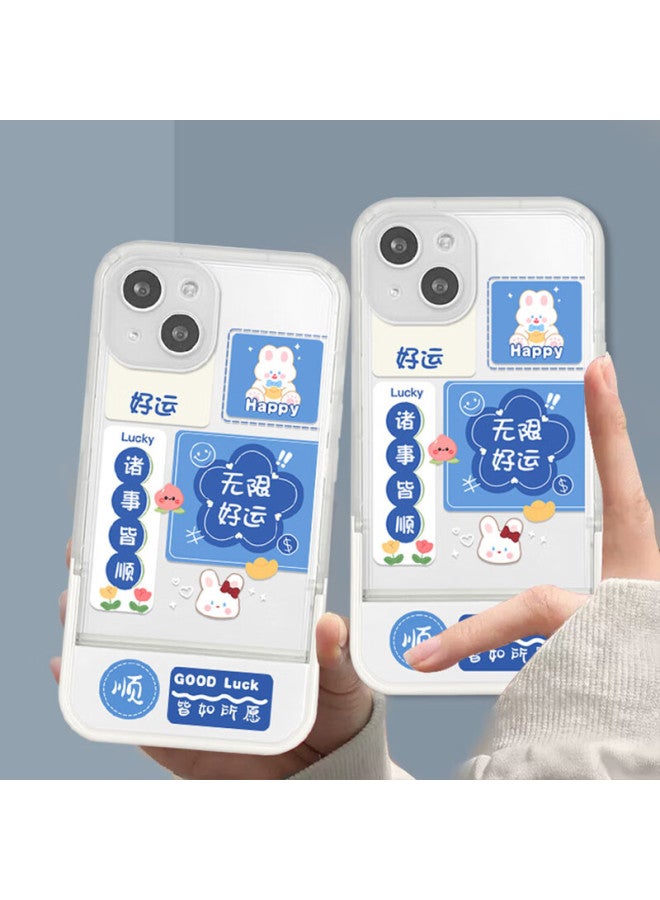Jiang Ming Jiangming Transparent Ultra-Thin Phone Case With Invisible Stand For Apple Iphone 15, Protective Cover For Watching Tv, Videos, And Preventing Falls, Trendy Design For Students, Unisex - Image 2