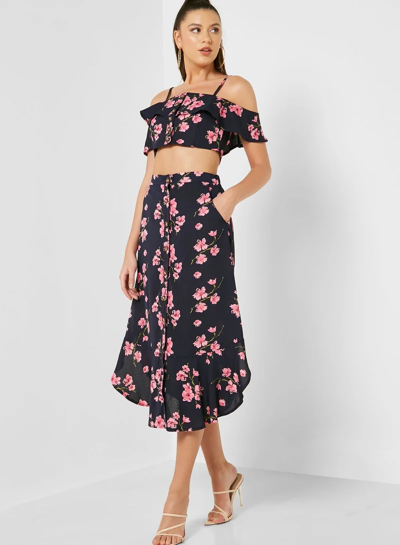 Ginger Floral Printed Skirt Set