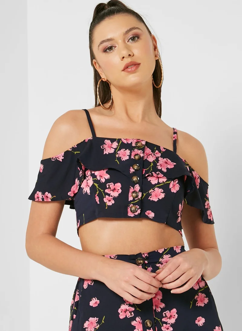 Ginger Floral Printed Skirt Set