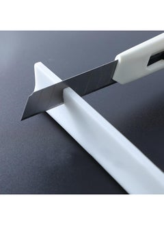 ECVV 1M Threshold Water Dam, Self-Adhesive Water Retaining Strip, Collapsible Shower Barrier Retention System Silicone Bathroom Floor Kitchen Water Stopper Door Seal Blocking Strip (Gray)  - Image 4
