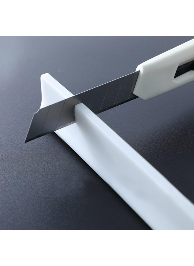ECVV 1M Threshold Water Dam, Self-Adhesive Water Retaining Strip, Collapsible Shower Barrier Retention System Silicone Bathroom Floor Kitchen Water Stopper Door Seal Blocking Strip (Gray)  - Image 4