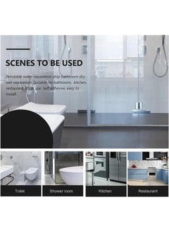 ECVV 1M Threshold Water Dam, Self-Adhesive Water Retaining Strip, Collapsible Shower Barrier Retention System Silicone Bathroom Floor Kitchen Water Stopper Door Seal Blocking Strip (Gray)  - Image 3