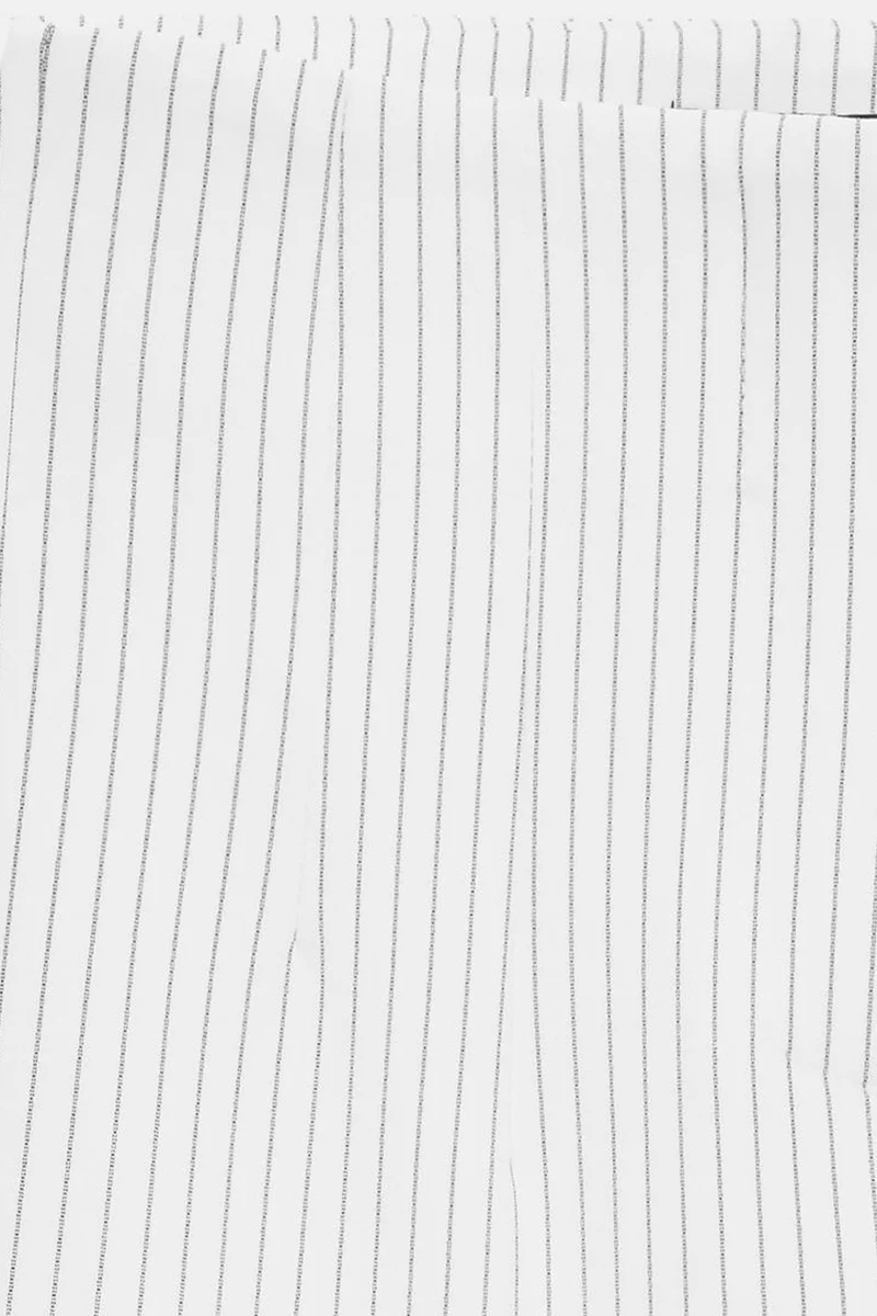 Dilvin White DILVIN High-Waist Striped Pleated Flare Pants for Women | Best Price UAE