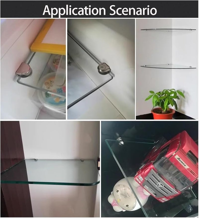Adjustable Glass Shelf Brackets For Securing Panels 40pcs Size 2 - Image 5