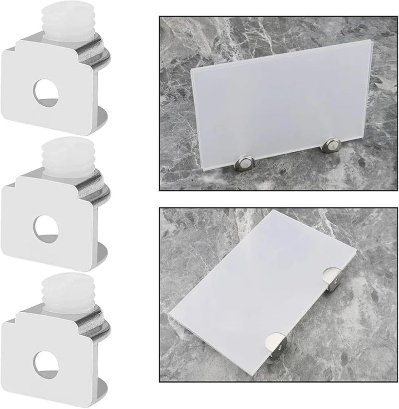 Adjustable Glass Shelf Brackets For Securing Panels 40pcs Size 2 - Image 3