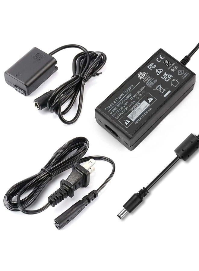 F1TP FIT-POWER ACPW20 Replcement AC Power Supply Adapter kit (Replce Sony NP-FW50 Battery) for Sony Alpha NEX-5 NEX-5A NEX-5C NEX-5CA NEX-5CD NEX-5H NEX-5K NEX-3 A6000 A6300 A6500 A3000 A5000 A7 - Image 1