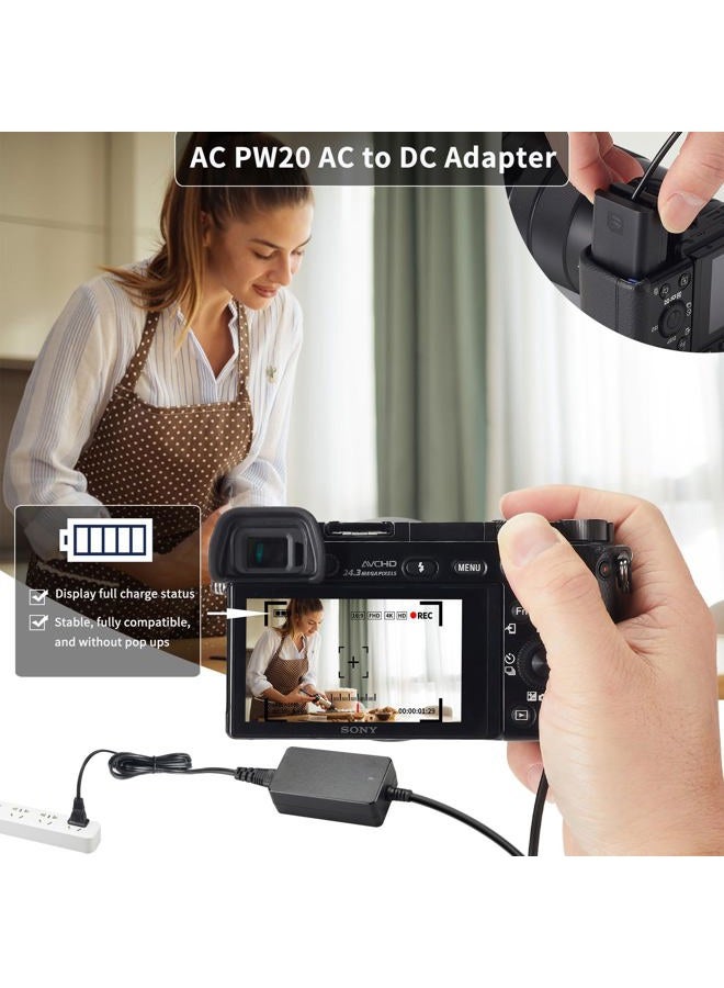 F1TP FIT-POWER ACPW20 Replcement AC Power Supply Adapter kit (Replce Sony NP-FW50 Battery) for Sony Alpha NEX-5 NEX-5A NEX-5C NEX-5CA NEX-5CD NEX-5H NEX-5K NEX-3 A6000 A6300 A6500 A3000 A5000 A7 - Image 5
