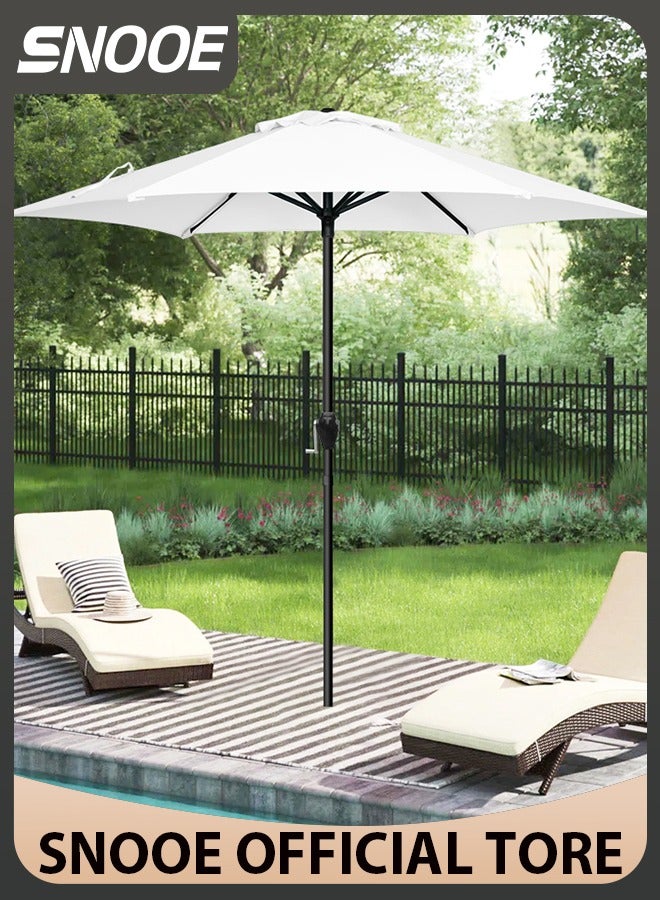 Snooe Outdoor Umbrella 2.2M Steel Pole UPF50+ Protection Large Sun Shade Balcony Parasol for Outdoor Garden Backyard （no base） - Image 1