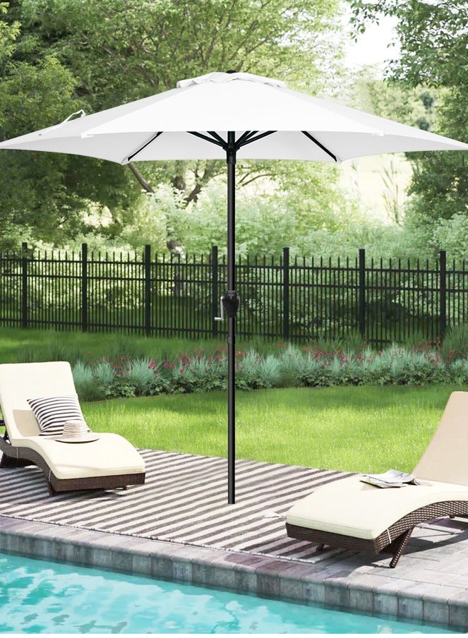 Snooe Outdoor Umbrella 2.2M Steel Pole UPF50+ Protection Large Sun Shade Balcony Parasol for Outdoor Garden Backyard （no base） - Image 2