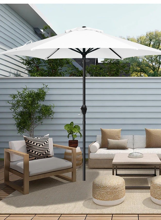 Snooe Outdoor Umbrella 2.2M Steel Pole UPF50+ Protection Large Sun Shade Balcony Parasol for Outdoor Garden Backyard （no base） - Image 5