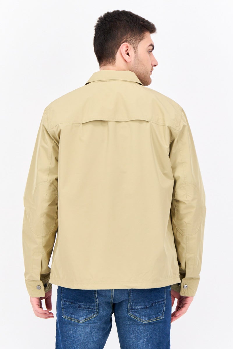 Penfield جاكيت واقي من الرياح للرجال مزين بشعار، أخضر رمادي - Image 3