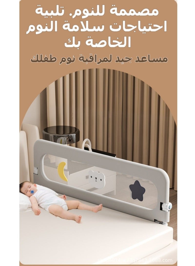WALALLA Folding Bed Rail for Toddlers,Safety Side Baby Bed Rail Guard,Swing Down Height Adjustable Extra Tall Bed Rail with Reinforced Anchor Safety System,Baby Bed Rail Fit Bunk,Full Size,Queen,King,Twin Bed ,Pink - Image 2