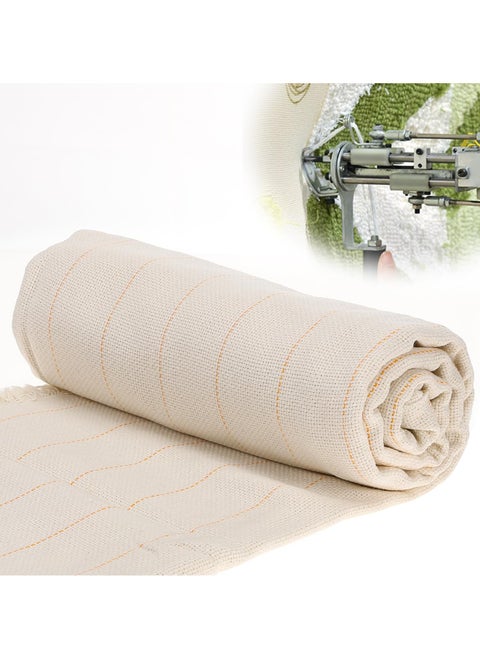 Large Tufting Cloth for DIY Rugs, 100x200 cm Monk's Cloth with Marked Lines, Perfect for Punch Needle Projects and Overlocking