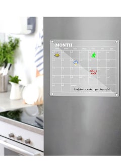 Acrylic Calendar for Fridge - 2pcs Monthly and Weekly Strong Magnetic Thick Clear Dry Erase Board Planner Refrigerator Magnetic Notepad - pzsku/Z96DA8AA1A77617B6CF0EZ/45/_/1678169258/447a30f9-3caf-4e62-a70f-40528b1161ff