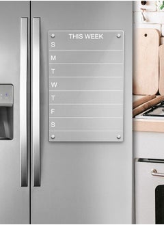 Acrylic Calendar for Fridge - 2pcs Monthly and Weekly Strong Magnetic Thick Clear Dry Erase Board Planner Refrigerator Magnetic Notepad - pzsku/Z96DA8AA1A77617B6CF0EZ/45/_/1678169259/6fc2efdb-8bbb-49d9-9d31-bddf2c797560