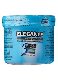 Elegance Triple Action Styling Hair Gel Blue 500ml  - Image 1