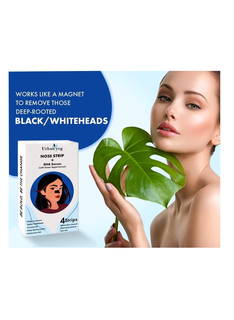 Urban yog Urban Yog Nose Strips Black/Whitehead Remover + BHA Serum to Treat Pores - Image 3