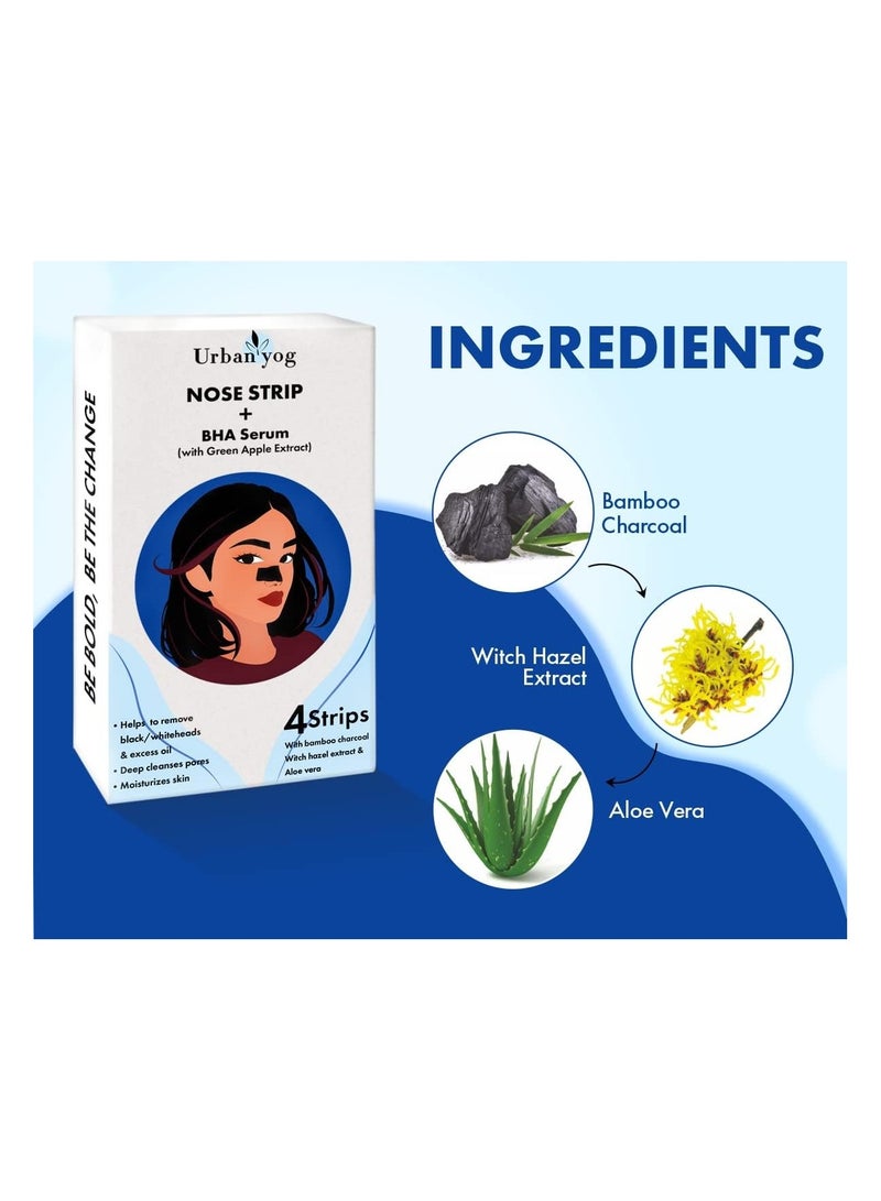 Urban yog Urban Yog Nose Strips Black/Whitehead Remover + BHA Serum to Treat Pores - Image 4