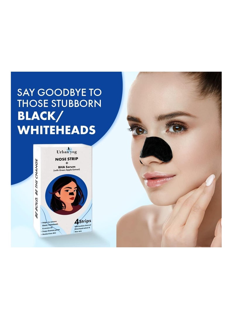 Urban yog Urban Yog Nose Strips Black/Whitehead Remover + BHA Serum to Treat Pores - Image 2