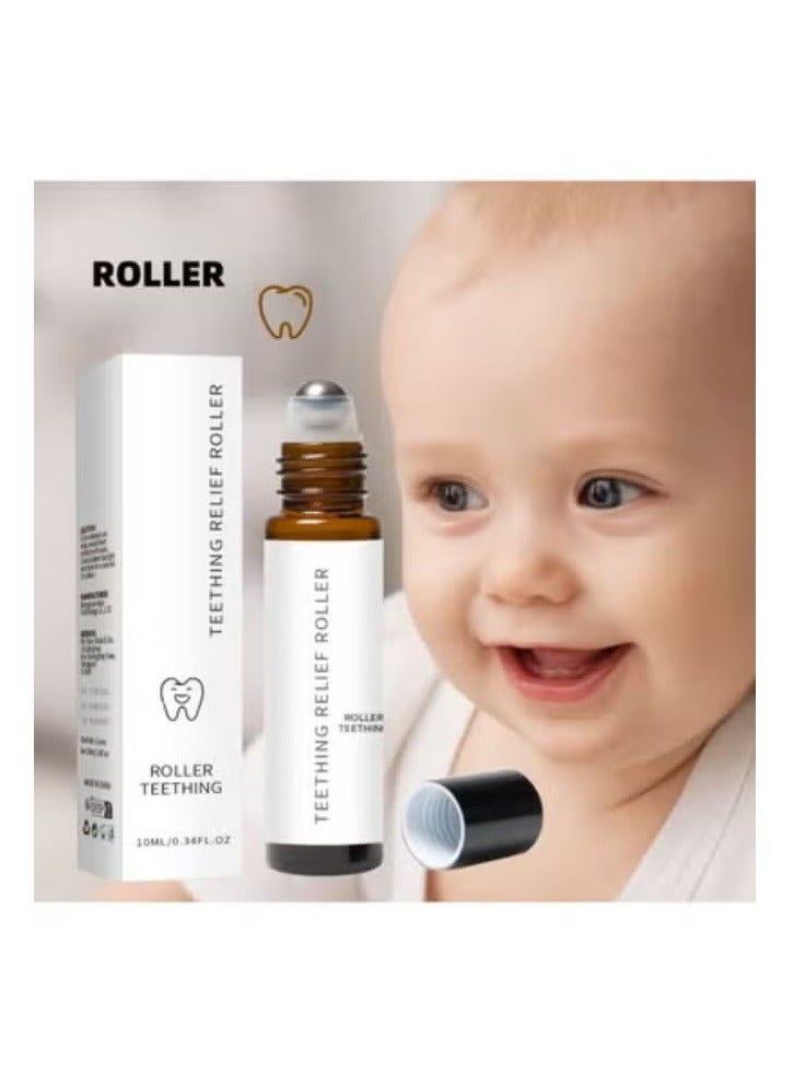 ROLLER Relieve Teething Pain Baby Teeth Relief Roller Essential Oil 10ML - Image 1