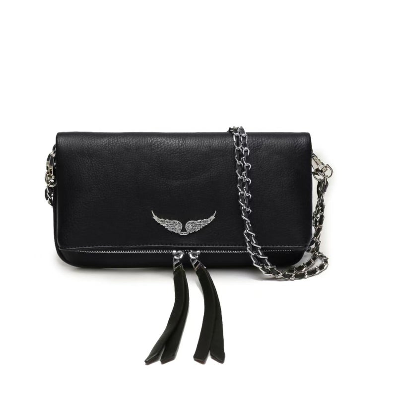 Ladies Fashion Single Shoulder Zv Bag Without Tassel Ladies Messenger Bag Luxury Design Retro Envelope Bag - Image 2