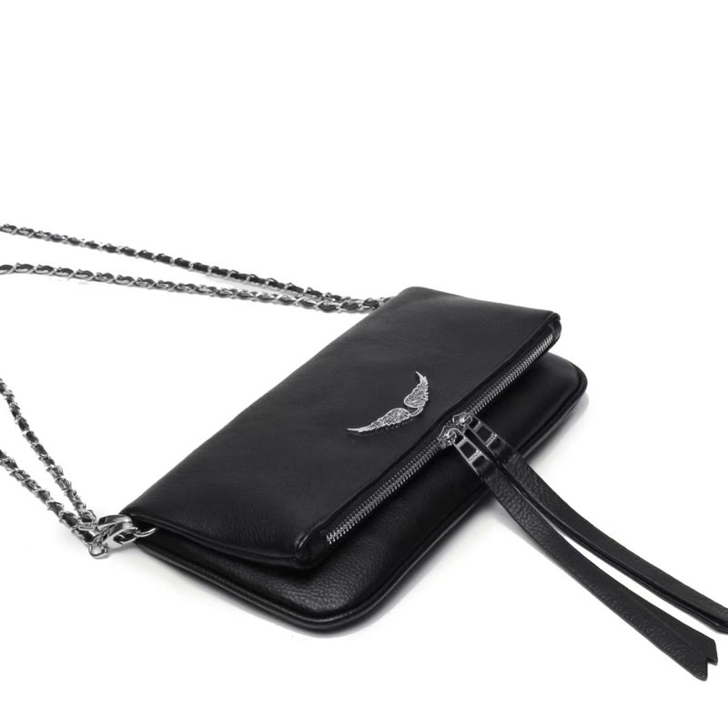 Ladies Fashion Single Shoulder Zv Bag Without Tassel Ladies Messenger Bag Luxury Design Retro Envelope Bag - Image 4