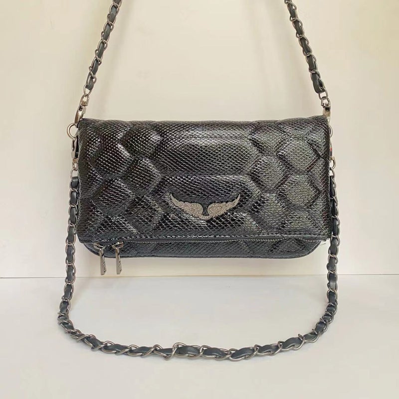 Ladies Fashion Single Shoulder Zv Bag Without Tassel Ladies Messenger Bag Luxury Design Retro Envelope Bag - Image 1