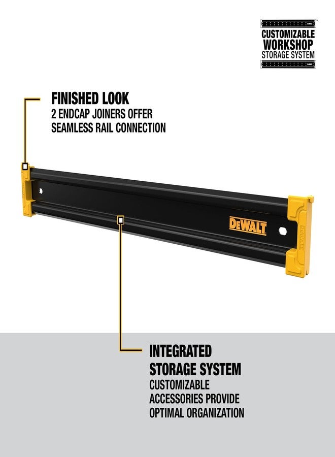 DEWALT Tool Organizer, Mount on Workbench, 20 Inch, Compact Metal Rail, DEWALT Workshop Storage System Compatible (DWST82827) - Image 3