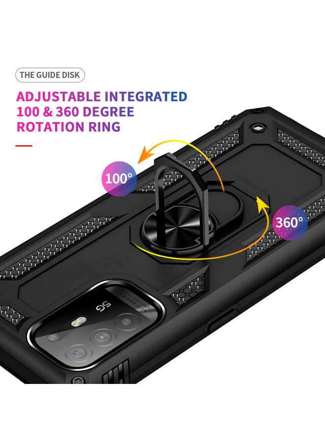 اس-توب جراب لهاتف OPPO Reno5 Z مقاوم للصدمات مصنوع من مادة TPU + PC مع حامل دوار 360 درجة - Image 5