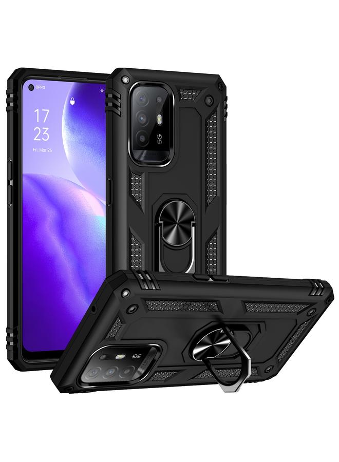 اس-توب جراب لهاتف OPPO Reno5 Z مقاوم للصدمات مصنوع من مادة TPU + PC مع حامل دوار 360 درجة - Image 1