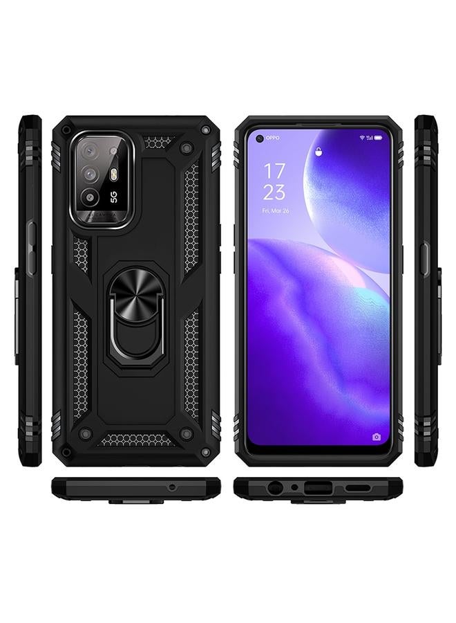 اس-توب جراب لهاتف OPPO Reno5 Z مقاوم للصدمات مصنوع من مادة TPU + PC مع حامل دوار 360 درجة - Image 2