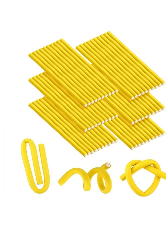 Sweetpea - Flexible Curling Rods Flexi Rods Hair Curlers Set,Twist Foam Hair Rollers No Heat Hair Curlers Rollers,Steel Pintail, Rat Tail Comb For Short And Long Hair (0.3 X 7 Inch(Extra Small) 10Pcs) - Image 1