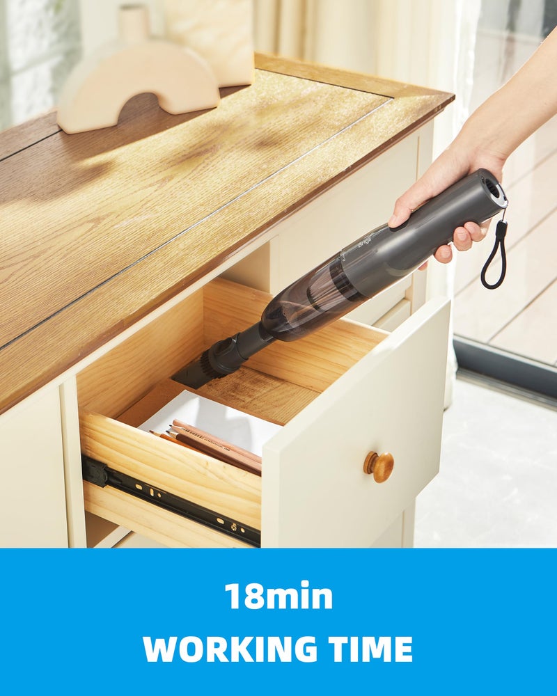 Brigii مكنسة بريجي كريفيس، مكنسة صغيرة بدون سلك، مكنسة يدوية 2 في 1 ومجفف هواء، خفيفة الوزن 0.88 رطل، قابلة للشحن عبر USB-C - M5 - Image 4