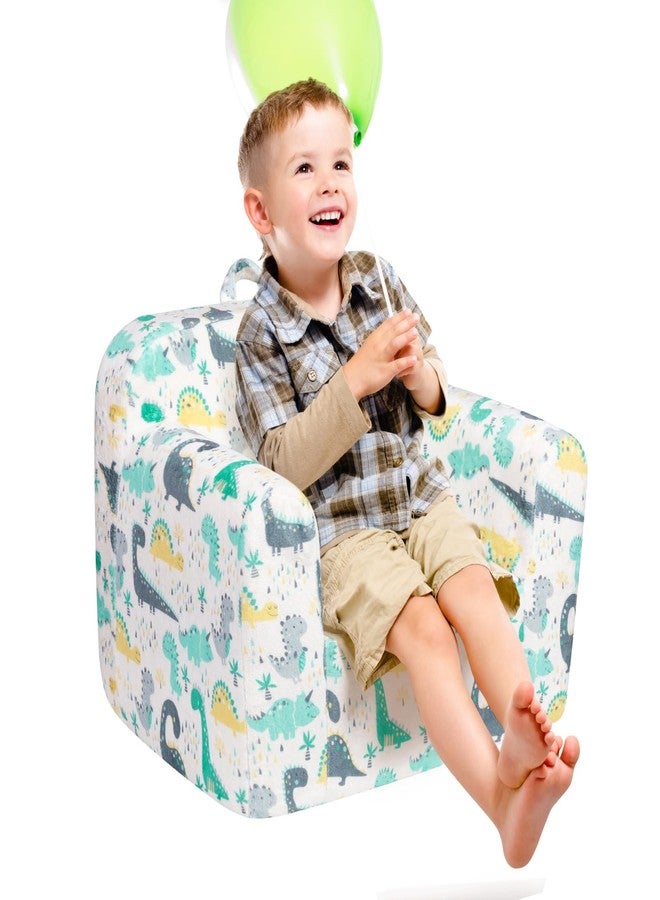 ALIMORDEN كرسي أليموردن للأطفال فائق النعومة محشو برغوة ناعمة، أريكة فردية مريحة للأولاد والبنات، بتصميم ديناصور - Image 4