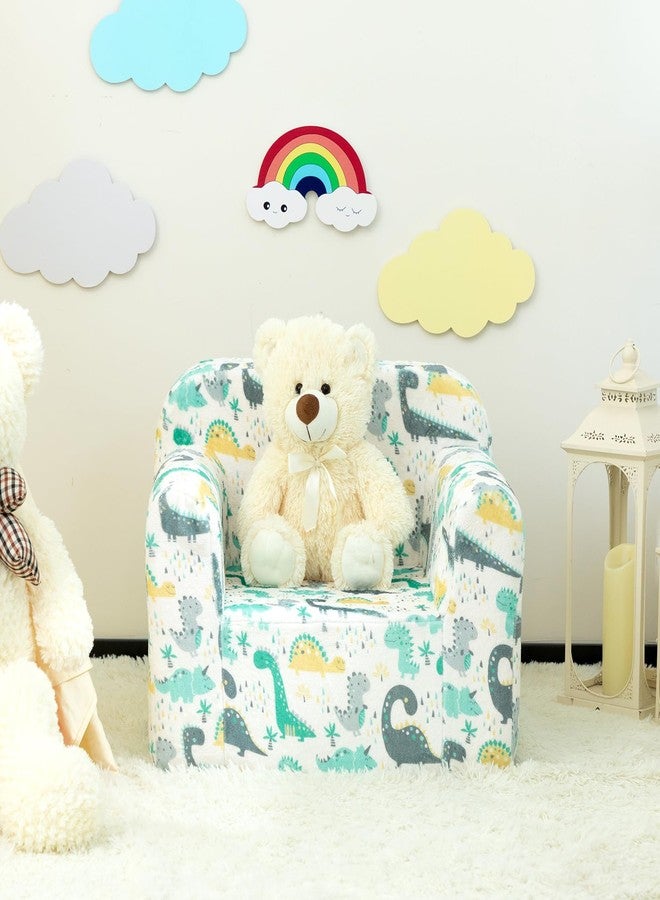 ALIMORDEN كرسي أليموردن للأطفال فائق النعومة محشو برغوة ناعمة، أريكة فردية مريحة للأولاد والبنات، بتصميم ديناصور - Image 2