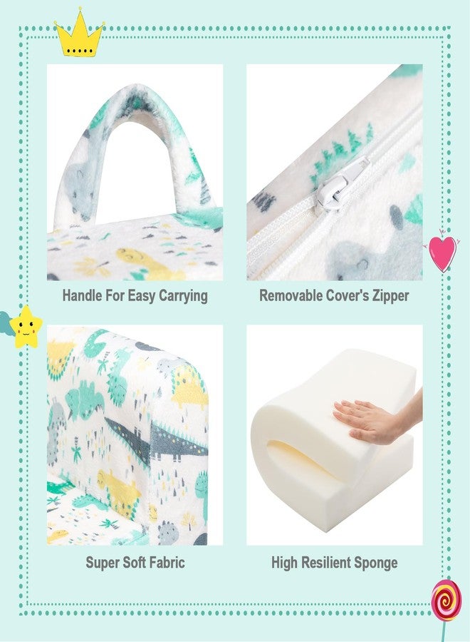 ALIMORDEN كرسي أليموردن للأطفال فائق النعومة محشو برغوة ناعمة، أريكة فردية مريحة للأولاد والبنات، بتصميم ديناصور - Image 5