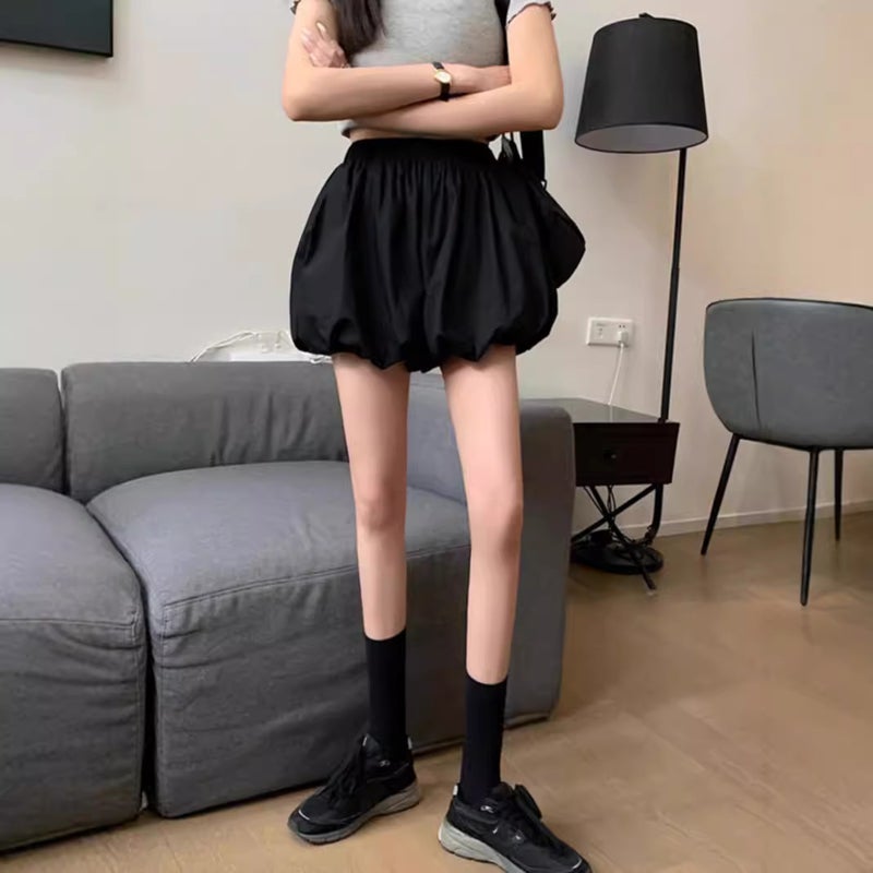 Hip Wrap Skirt White Bud Puffy Skirt Women'S Summer High Waist A- Line Cake Short Skirt Shorty Slim Look - Image 4