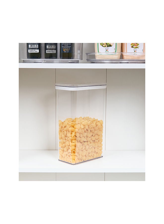 Homesmiths 3.4 Liter Airtight Food Storage Container, L 17.5 X B 10.5 x H 27.5 cm – Clear, Space-Saving, Moisture-Proof Kitchen Organizer for Pantry, Snacks, Cereals, Grains, or Dry Food - Image 2