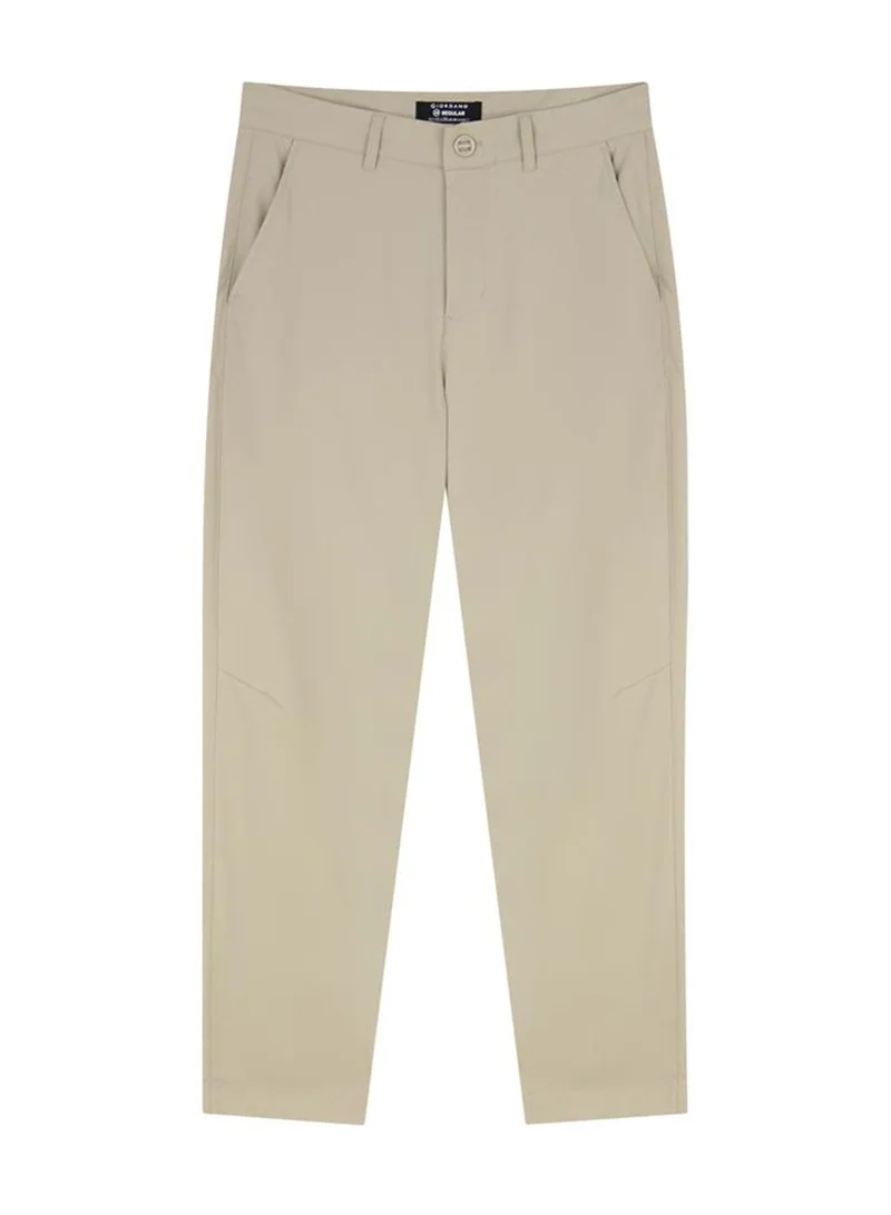 GIORDANO Men's 4-Way Stretch Khaki Pants: Comfort & Style