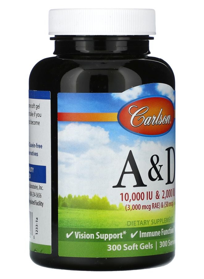 Carlson Vitamins A & D 300 Soft Gels - Image 2
