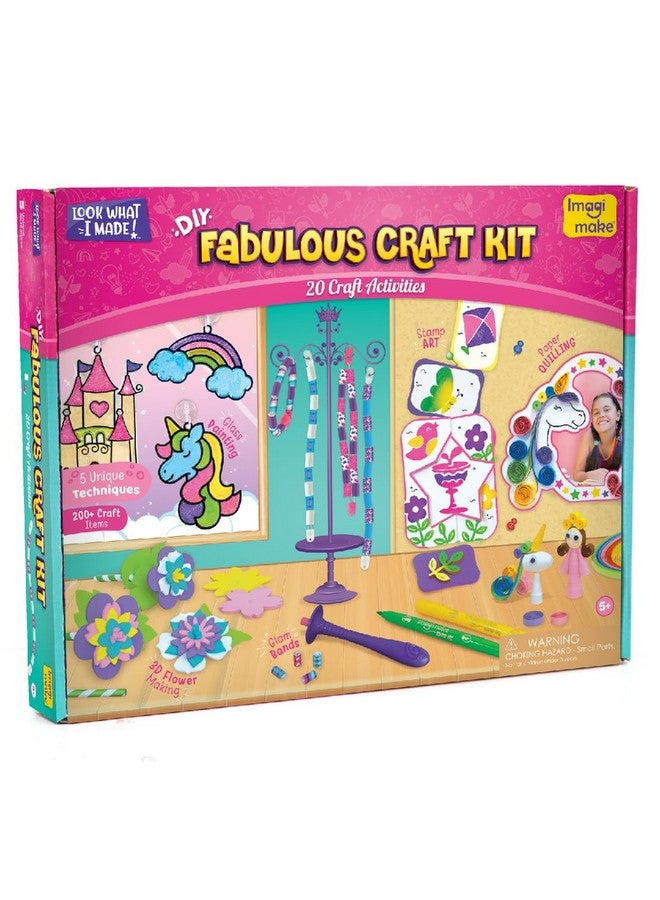 إيماجيميك مجموعة الحرف اليدوية الرائعة - الفنون والحرف اليدوية للأطفال من سن 6 إلى 8 سنوات - مجموعات مصيدة الشمس للأطفال - الرسم على الزجاج، مجموعة لف الورق، طوابع للأطفال - ألعاب أميرات، وحيد القرن - هدايا للفتيات من سن 5 و6 و7 و8 و9 سنوات - متعدد الألوان - Image 1