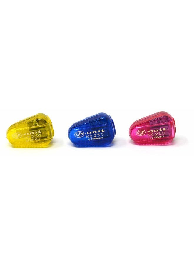 Kum 105.11.21 Polystyrene Lead Pointer 2-Hole Pencil Sharpeners with Container, Colors Vary - Image 2