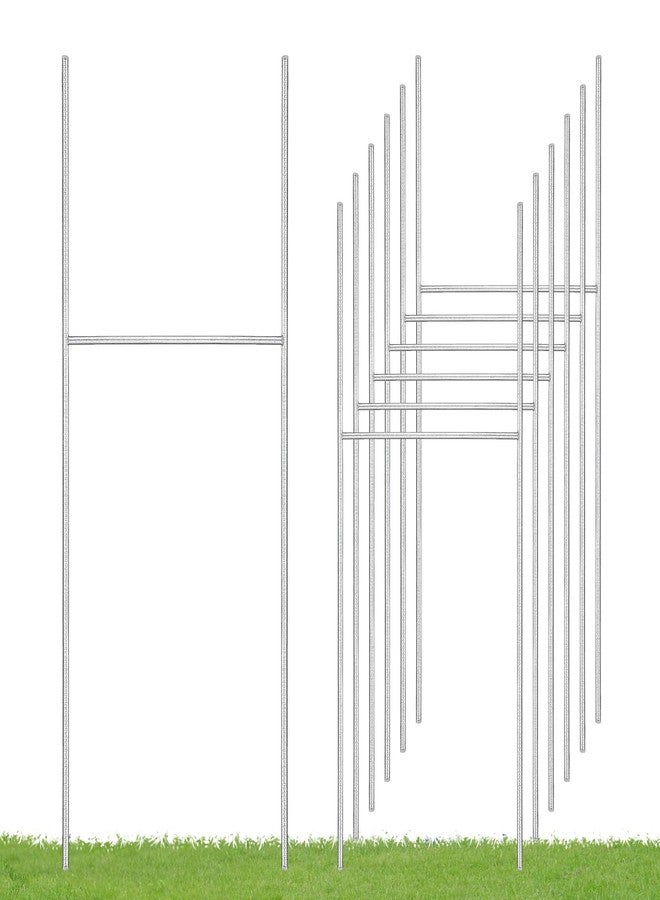 FAAYUCK 6 Pack Yard Sign Stakes, 17X6 INCH H Frames Metal Stakes for Yard Signs for Ground Outdoor, Yard Sign Holder Stand for Corrugated Plastic Sign, Blank Lawn Sign, Estate Garage Sale - Image 1