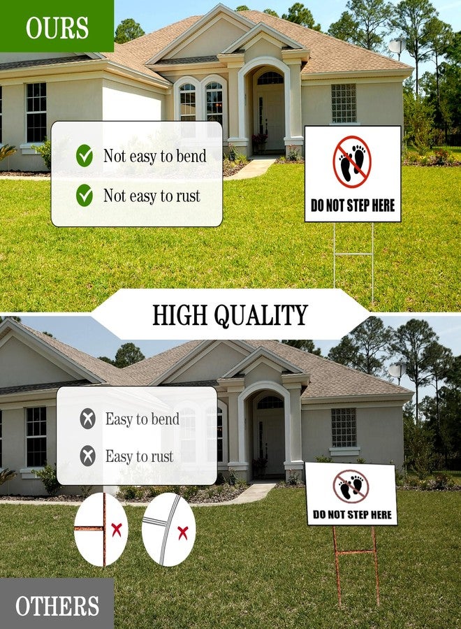 FAAYUCK 6 Pack Yard Sign Stakes, 17X6 INCH H Frames Metal Stakes for Yard Signs for Ground Outdoor, Yard Sign Holder Stand for Corrugated Plastic Sign, Blank Lawn Sign, Estate Garage Sale - Image 5