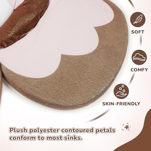 YooxArmor Baby Bath Pad for Infant Bathtub Sink NonSlip Flower Bathtub for Infants 06 Months Soft Baby Sink Bath Cushion for Babies Bath Time Newborns Bath Essentials Must HavesOwl - Image 3