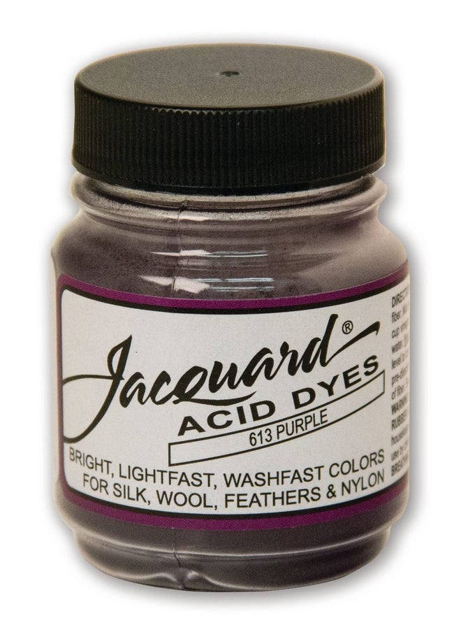 Jacquard - Acid Dye Purple 1/2 Oz Net Wt Acid Dye For Wool Silk Feathers And Nylons Brilliant Colorfast And Highly Concentrated - Image 1
