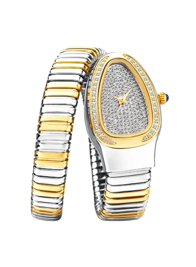 MISS FOX Designer new models Women's snake watches Luxury diamond dial stainless steel quartz watches Fashion women's dress jewelry Diamond watches Gifts for women - Image 3